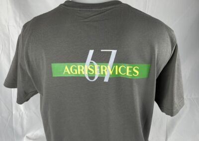 T-shirt personnalisé avec impression textile – Logo d’entreprise floqué sur coton bio